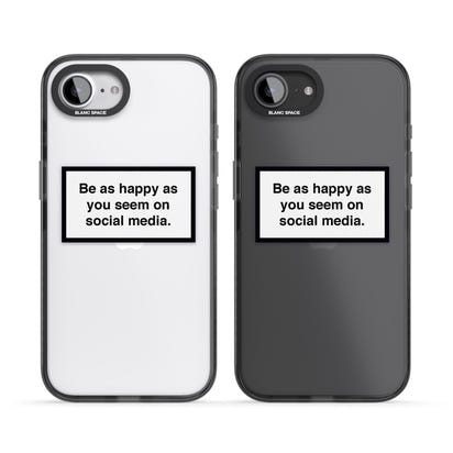 Heureux sur les réseaux sociaux