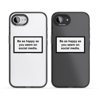 Heureux sur les réseaux sociaux