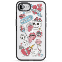 Autocollants Crâne et Fleurs