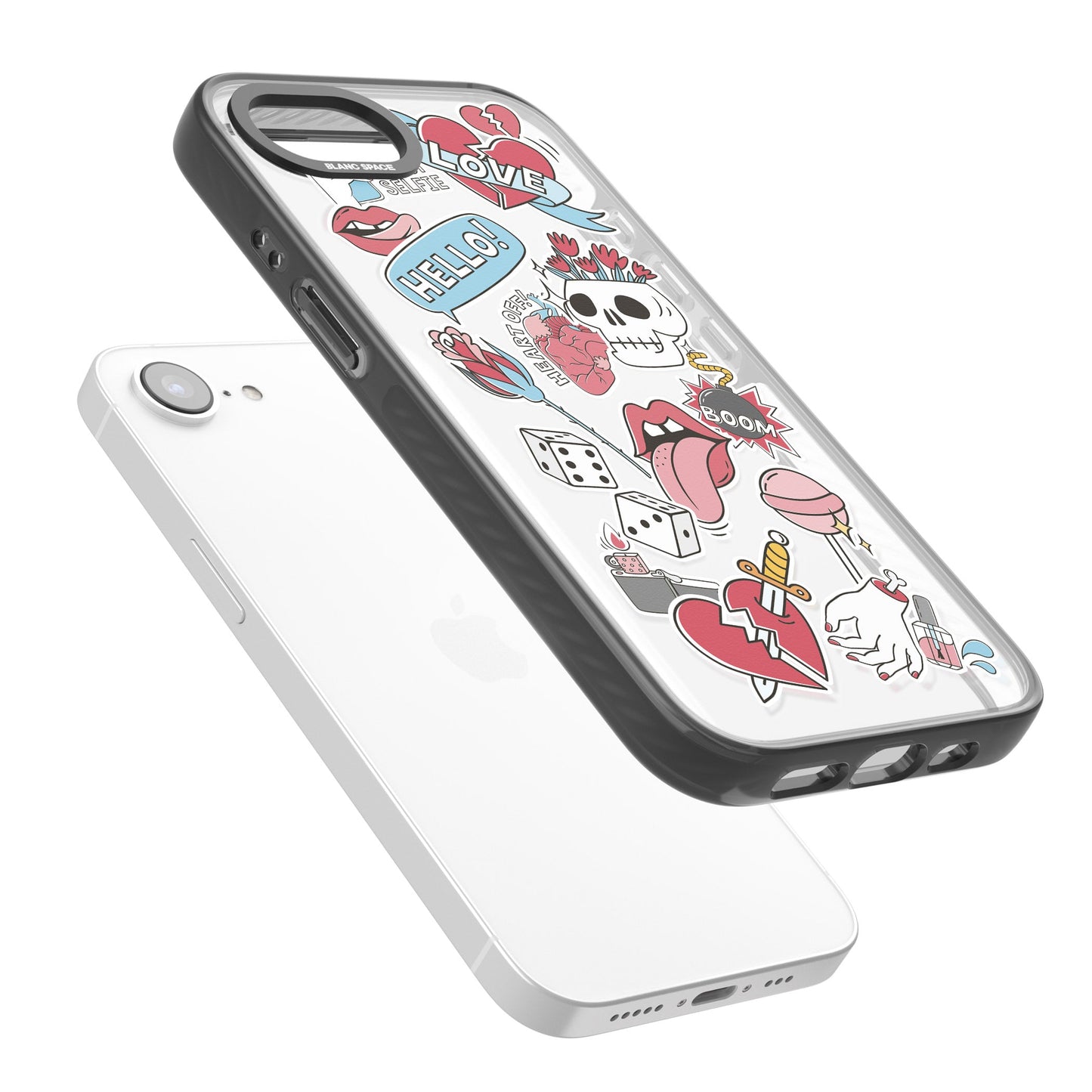 Autocollants Crâne et Fleurs