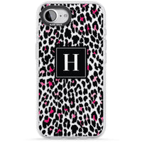 Personalised Clear Pink Leopard Monogram