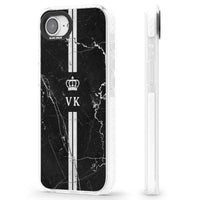 Personalised Black Marble Stripe Initials