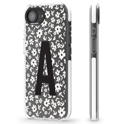 Initiale en gras personnalisée et florale