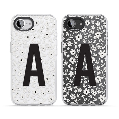 Initiale en gras personnalisée et florale