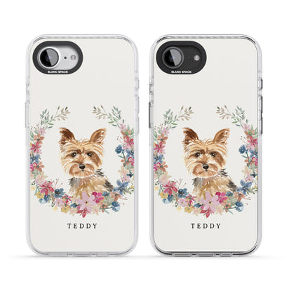 Personalised Yorkshire Terrier Floral Portrait