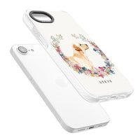 Personalised Yellow Labrador Floral Portrait