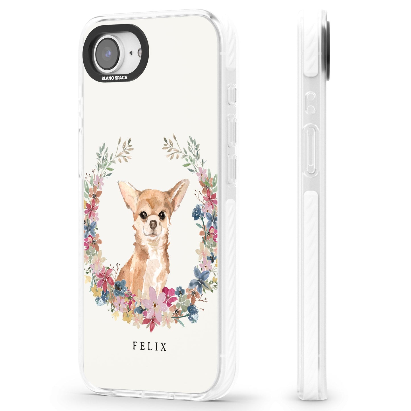 Personalised Chihuahua Floral Portrait