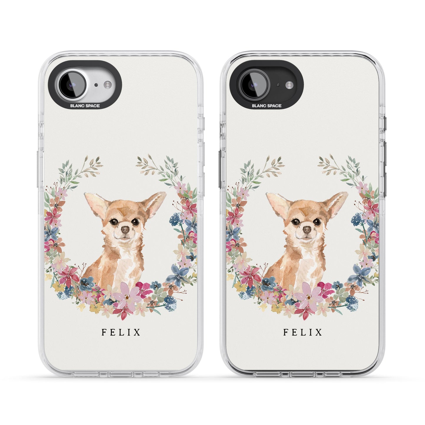 Personalised Chihuahua Floral Portrait