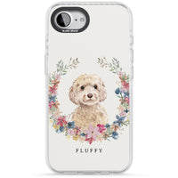 Personalised Champagne Cockapoo Floral Portrait