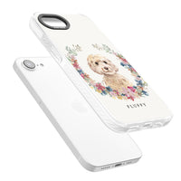 Personalised Champagne Cockapoo Floral Portrait