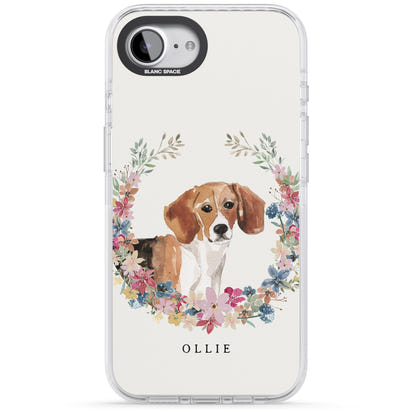 Personalised Beagle Floral Portrait