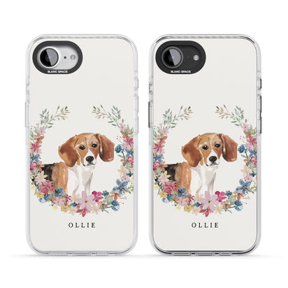 Personalised Beagle Floral Portrait