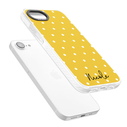 Personalised Yellow Polka Dot