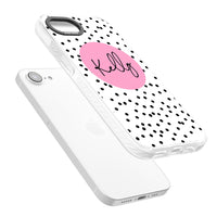 Personalised Pink Circle & Dots