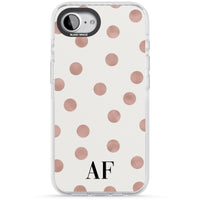 Points et initiales personnalisés en or rose