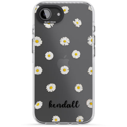 Personalised White Daisies & Cursive