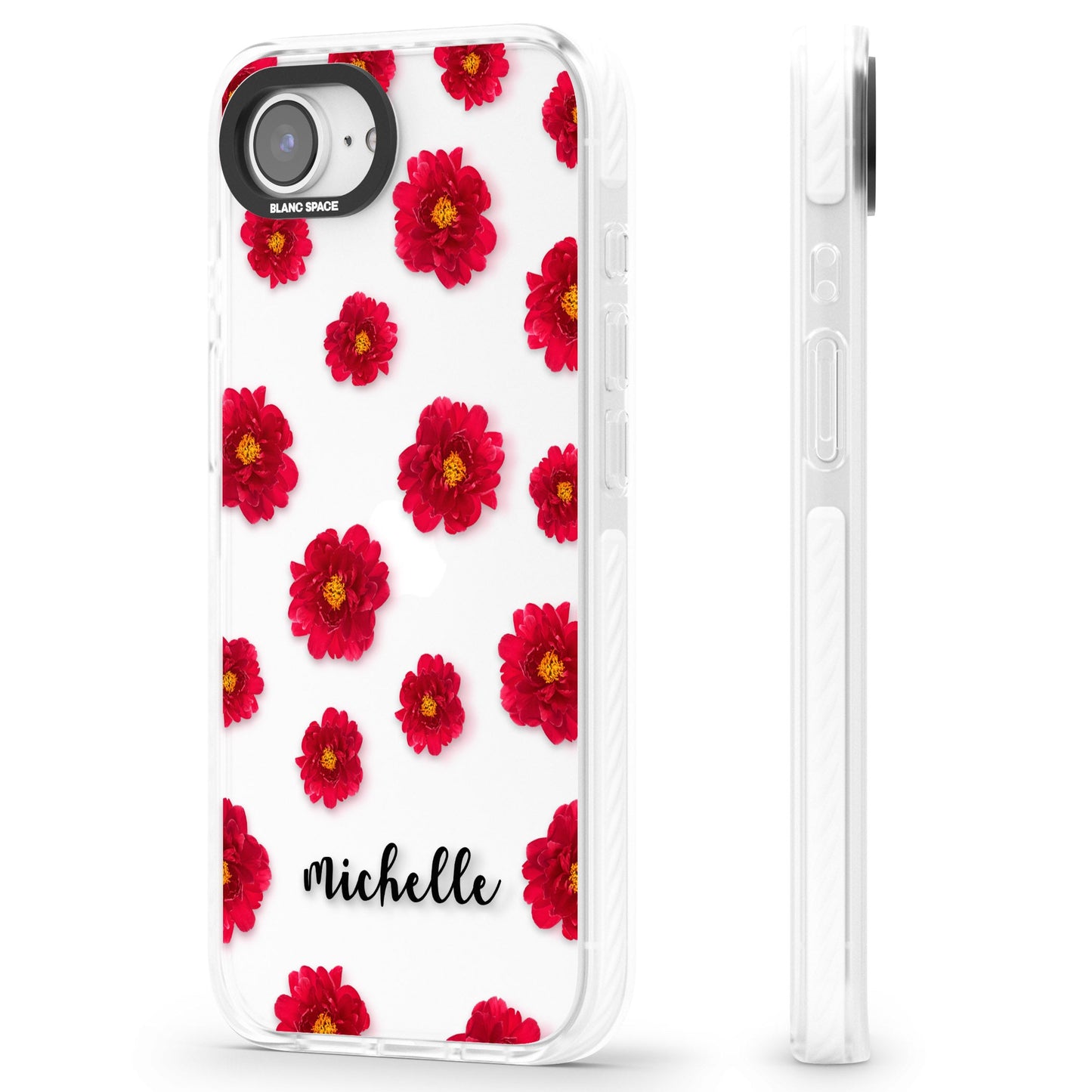 Personalised Red Peonies & Cursive