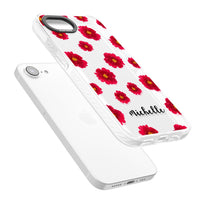 Personalised Red Peonies & Cursive