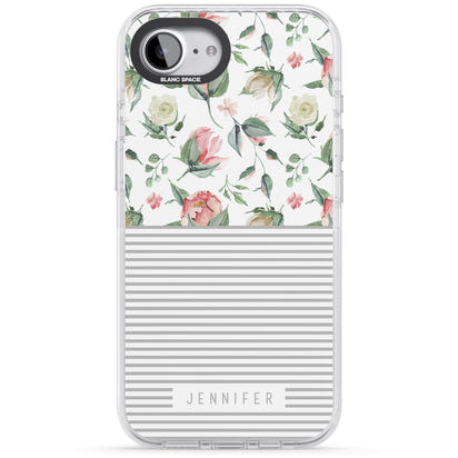 Personalised Light Floral Pattern & Stripes
