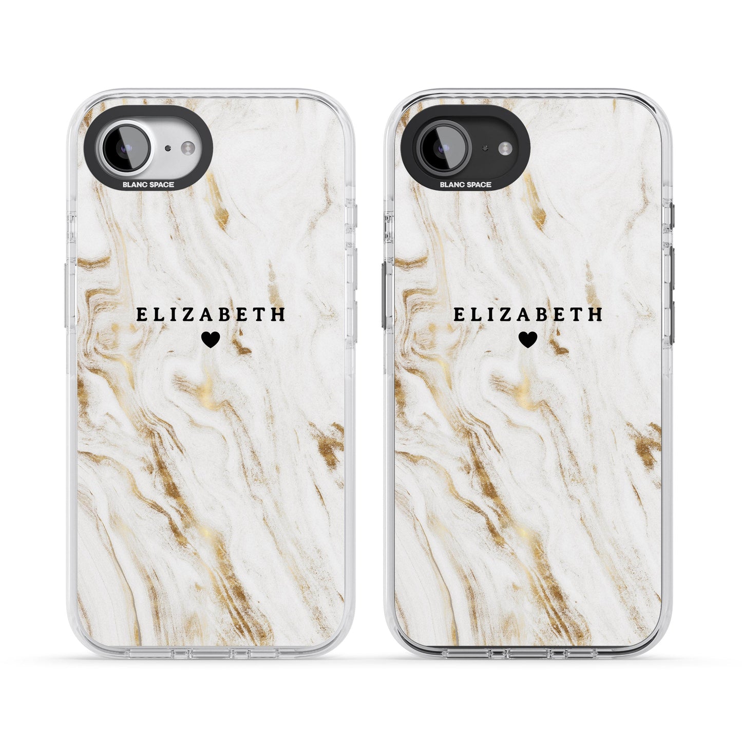 Personalised White & Gold Swirl Marble