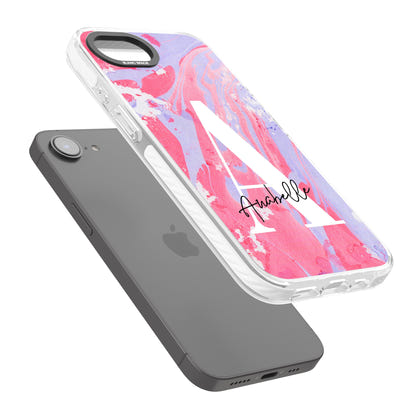 Personalised Pink & Purple Marble