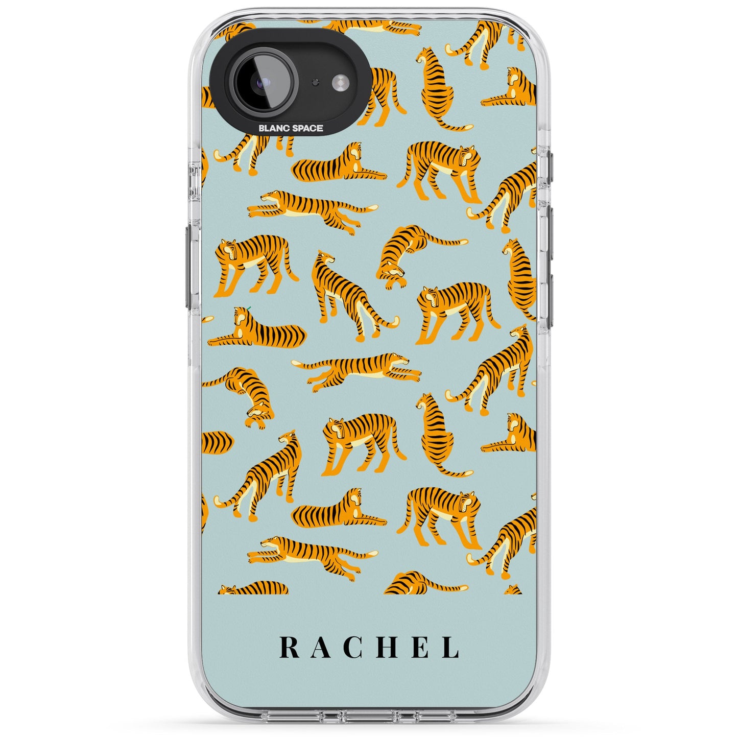 Personalised Turquoise Tiger Pattern