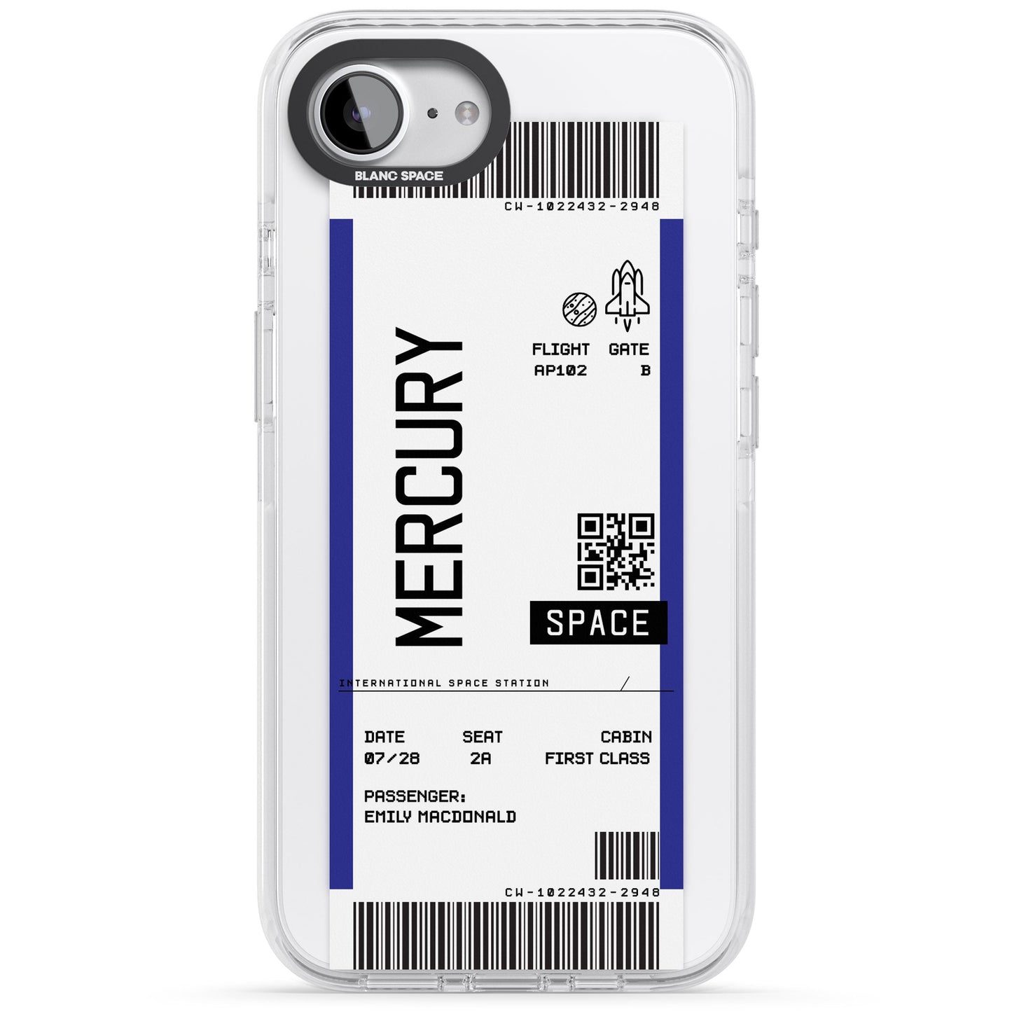 Personalised Mercury Travel Ticket