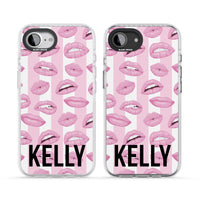Personalised Pink Stripes & Lips