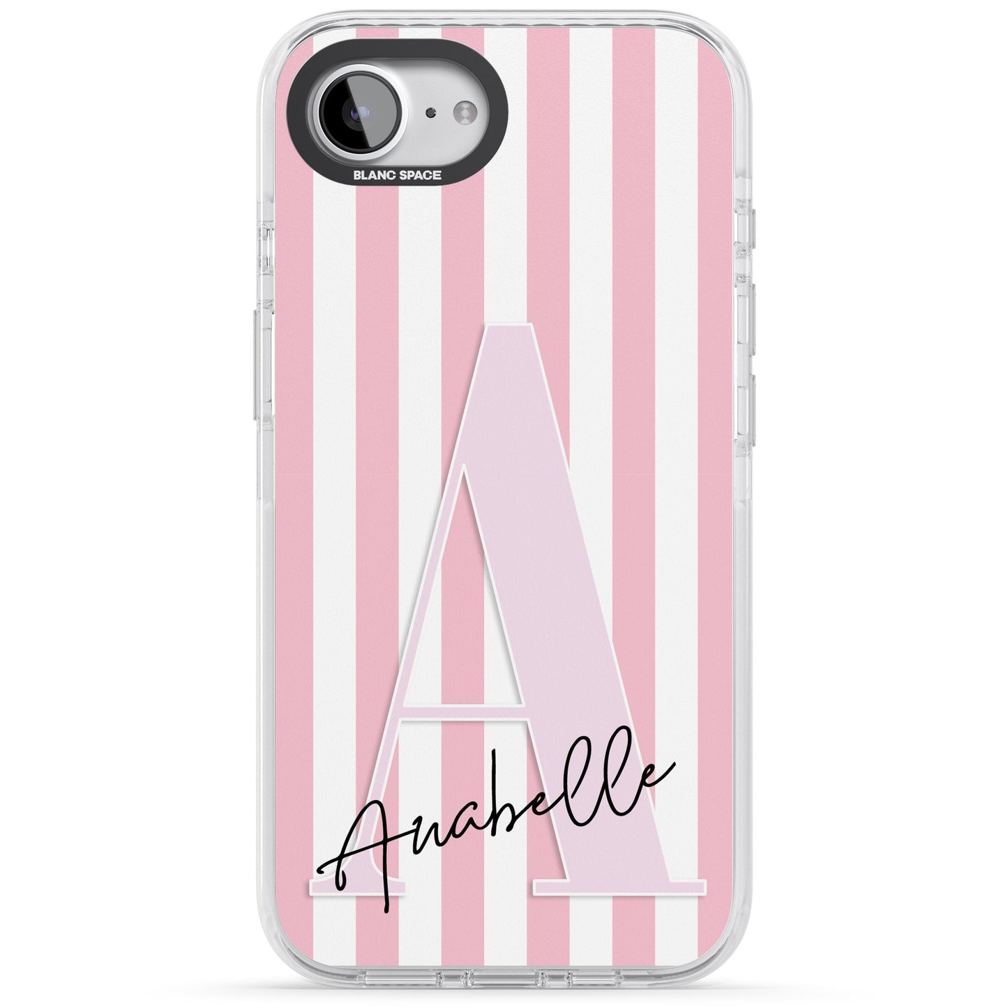 Personalised Pink Stripes & Monogram
