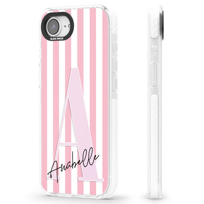 Personalised Pink Stripes & Monogram