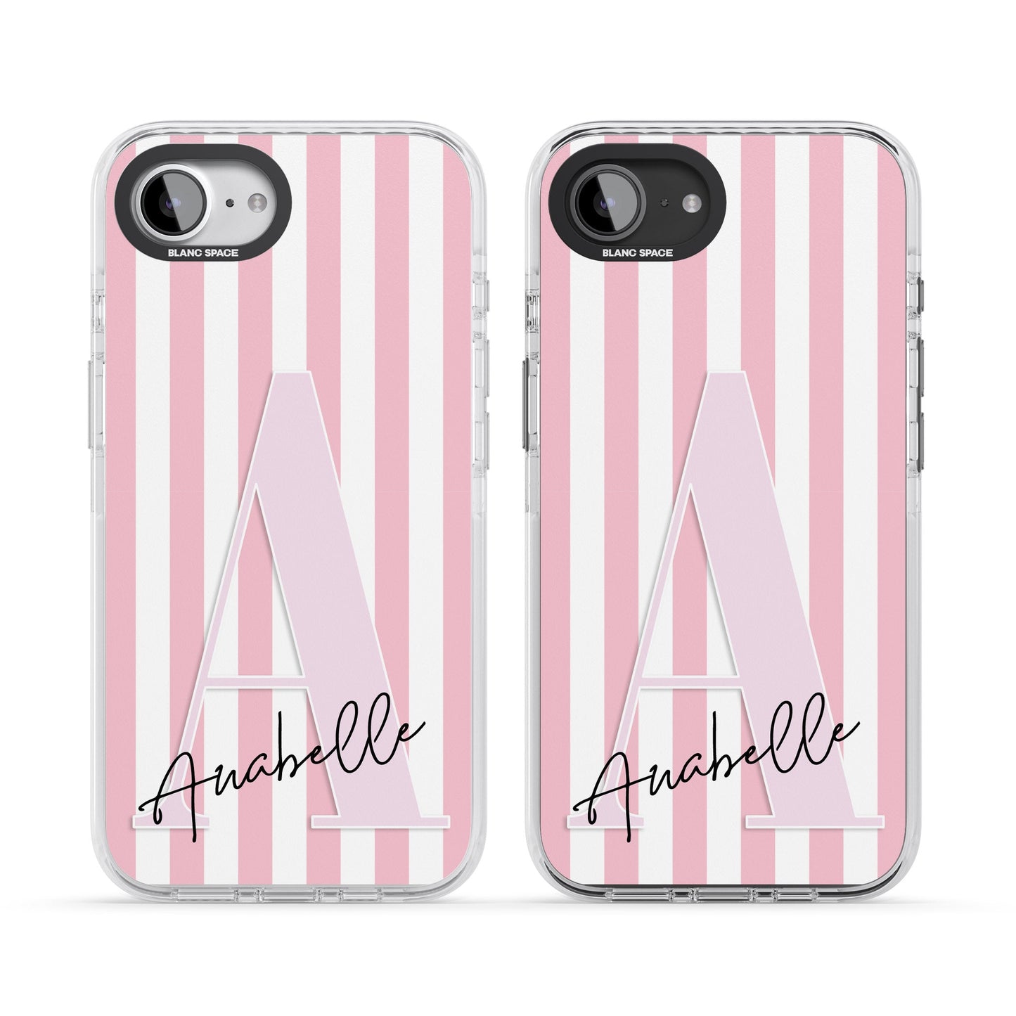 Personalised Pink Stripes & Monogram