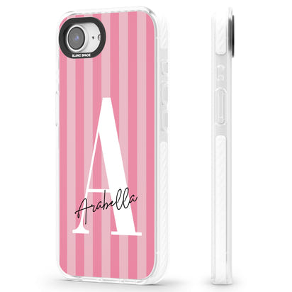 Personalised Pink Stripes Initial