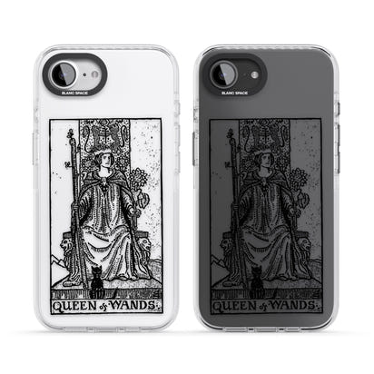 Personalisierte Tarotkarte „Königin der Stäbe“ (transparent)