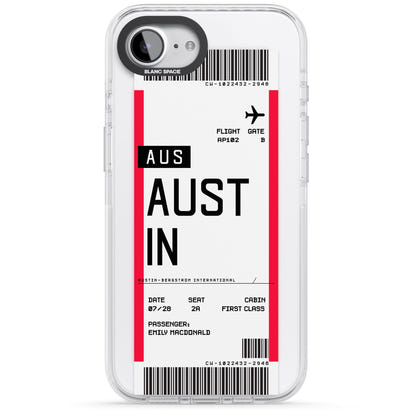 Personalised Austin Boarding Pass
