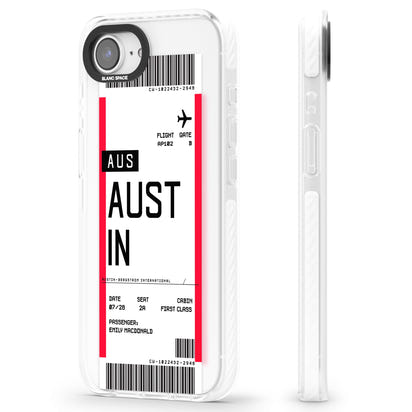 Personalised Austin Boarding Pass