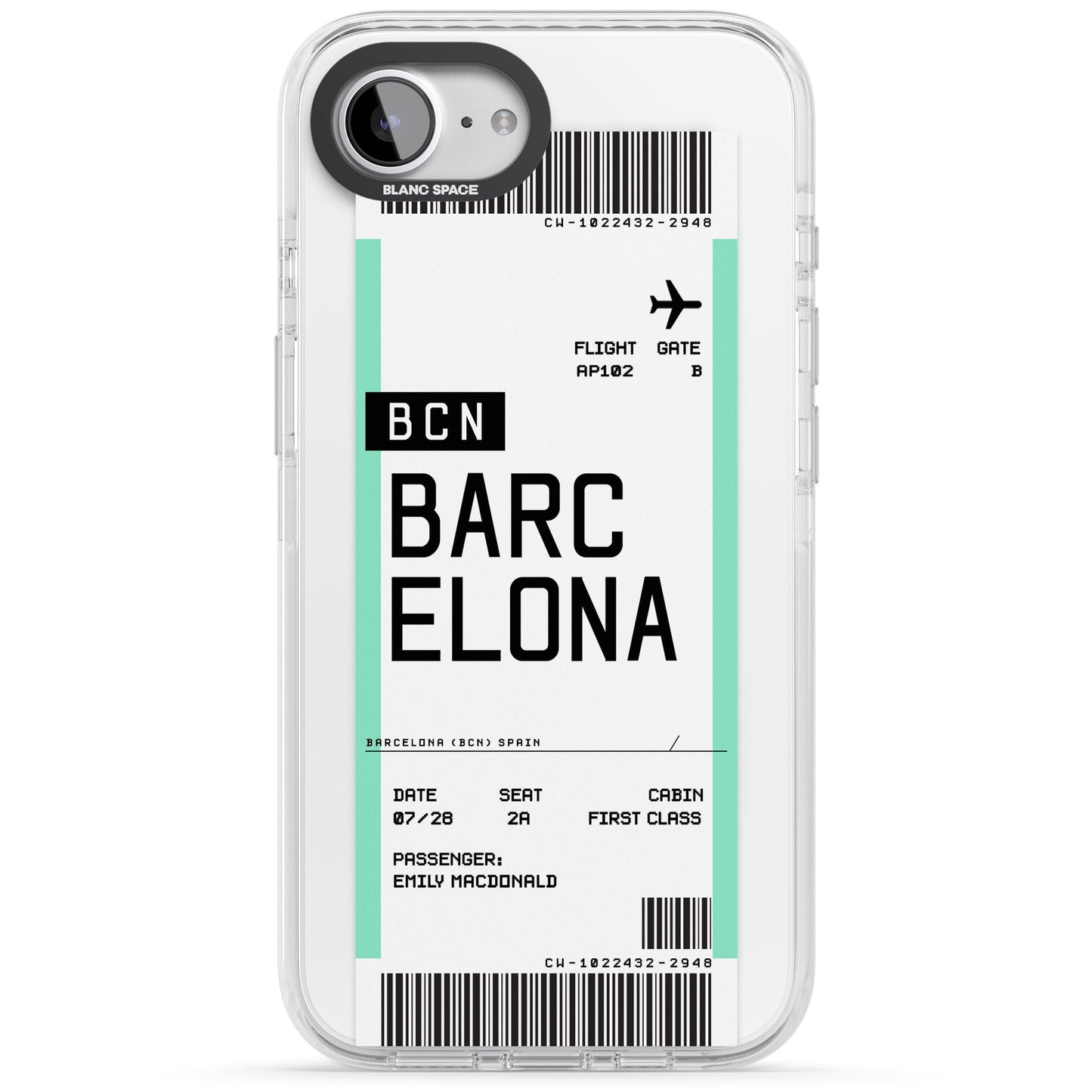 Personalised Barcelona Boarding Pass