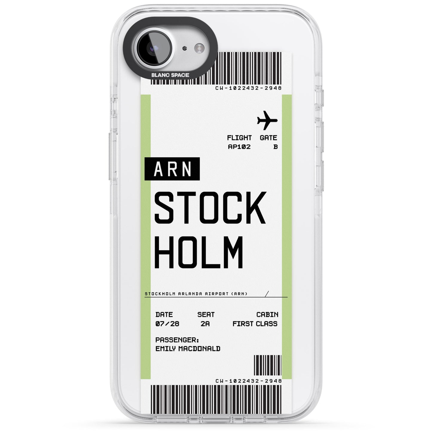 Personalised Stockholm Boarding Pass