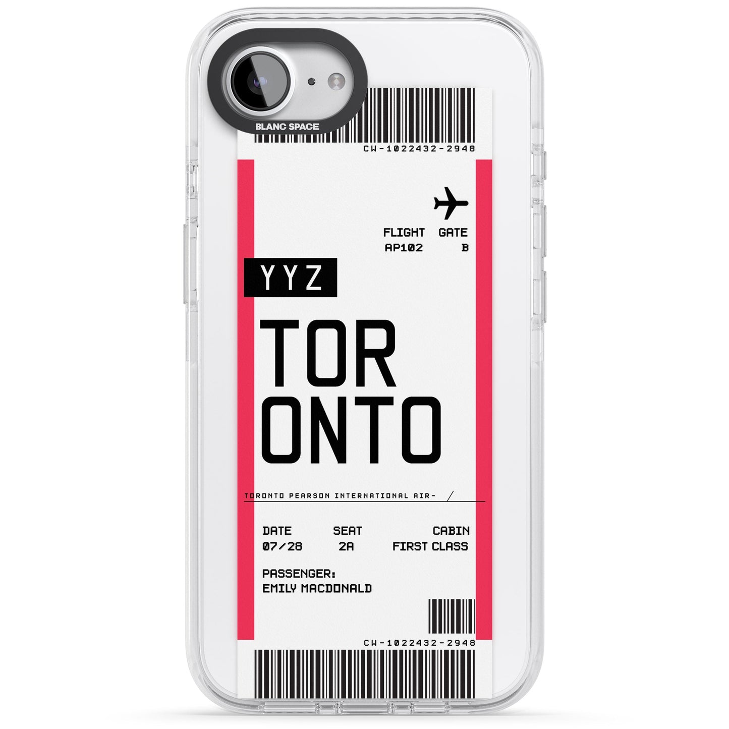 Personalised Toronto Boarding Pass