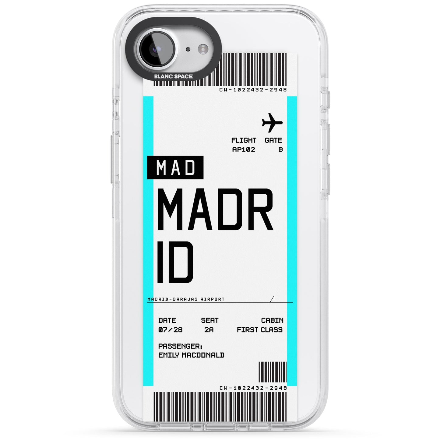 Personalised Madrid Boarding Pass