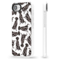 Black Labrador Watercolor Pattern