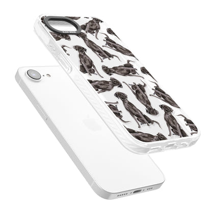 Black Labrador Watercolor Pattern