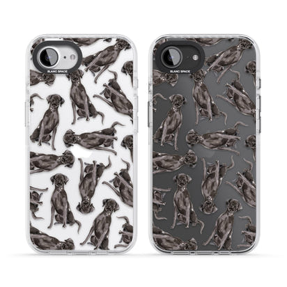 Black Labrador Watercolor Pattern