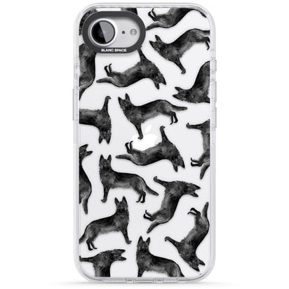 German Shepherd Pattern Black