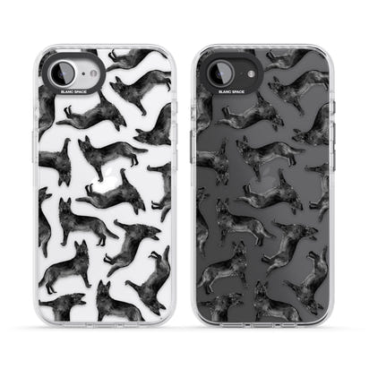 German Shepherd Pattern Black