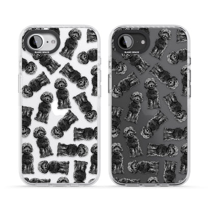 Black Cockapoo Watercolor