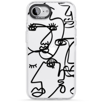 Abstract Line Art Black Clear