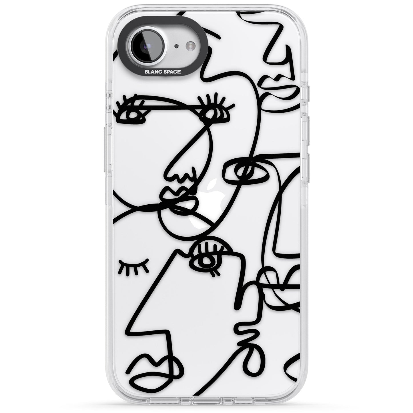 Abstract Line Art Black Clear