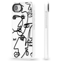 Abstract Line Art Black Clear