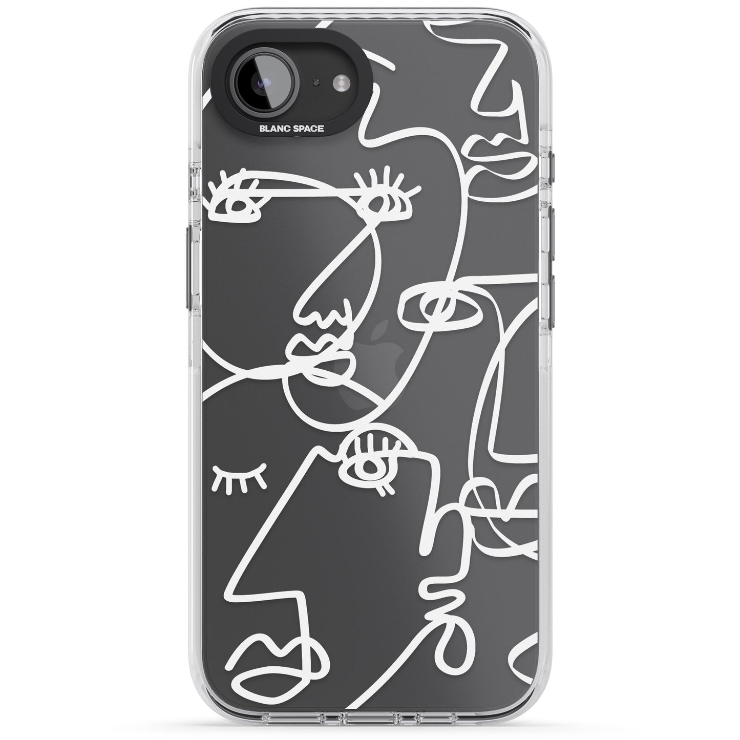 Abstract Line Art White Clear