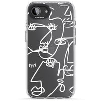 Abstract Line Art White Clear